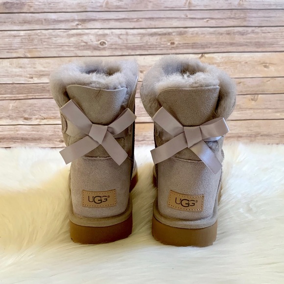 UGG Shoes - UGG Mini Bailey Bow II Boots In Oyster